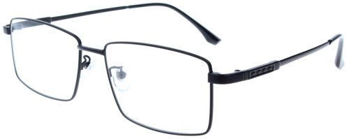Flexible Titan-Komplettbrille LUDGER in zeitlosem Schwarz mit individueller Sehstärke