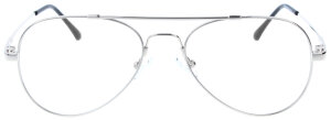 Silberne M-Titan-Komplettbrille WILMAR in moderner...