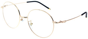 Goldene Titan-Komplettbrille RORY in rundem Panto-Design...
