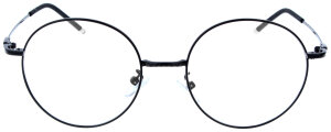 Schwarze Titan-Komplettbrille RORY in rundem Panto-Design...
