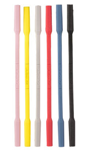 Elastisches JULBO Silikon - Brillenband in Grau mit Tube - Endstück in Größe S