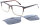 Braune Kunststoff-Komplettbrille PEDRO mit magnetischem Sonnenclip, Federscharnier und individueller Stärke