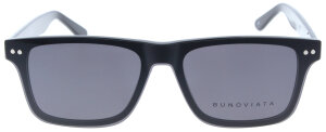 Schwarze Komplettbrille BRANDON mit magnetischem Sonnenclip, Federscharnier und individueller Stärke