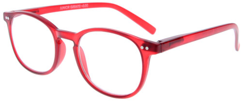 Moderne Lesebrille mit Einstecketui im angesagtem Retro-Look JUNIOR in Rot