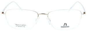 Stilvolle Damen Brillenfassung von Rodenstock 7073 C in Gold mit weißen Bügeln