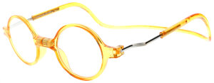 ROUNDMAG in Gelb mit Magnet, einstellbaren Bügeln und individueller Stärke
