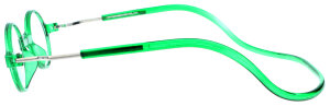 ROUNDMAG in Grün mit Magnet, einstellbaren Bügeln und individueller Stärke