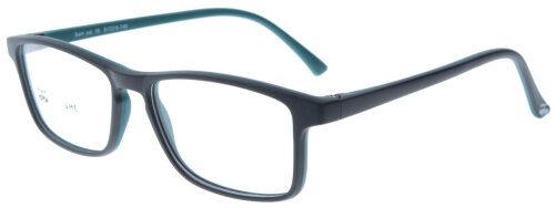 Jugendbrille SAM 85051 16 von MILO & ME in Schwarz / Olivgrün aus flexiblen Kunststoff + Zubehör