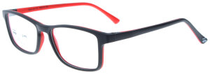 Kinderbrille SAM 85050 13 von MILO & ME in Schwarz / Rot aus flexiblen Kunststoff + Zubehör