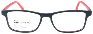 Kinderbrille SAM 85050 13 von MILO & ME in Schwarz / Rot aus flexiblen Kunststoff + Zubehör