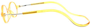 Gelbe Lesebrille ROUNDMAG mit einstellbaren Bügeln und Magnetverschluss