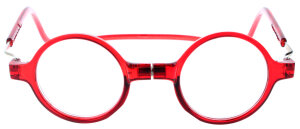 Rote Lesebrille ROUNDMAG mit einstellbaren Bügeln und Magnetverschluss