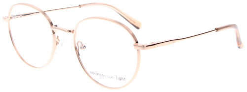 Stilvolle Brillenfassung 8967 C4 in Roségold aus Metall mit Federscharnier