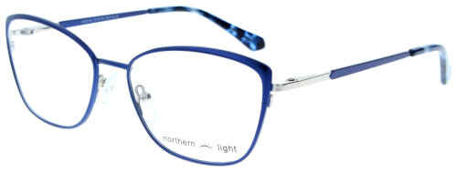 Elegante Brillenfassung 1915 C4 in Dunkelblau aus Metall mit Federscharnier