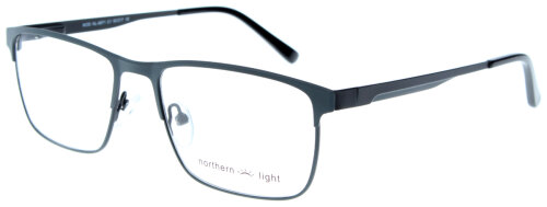 Klassische Brillenfassung NL - 8971 C1 in Grau / Schwarz aus Metall mit Federscharnier