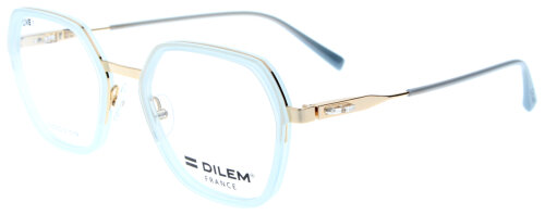 Brillenfassung 3SLC01 D von DILEM France in Gold / Blau - Transparent aus Metall