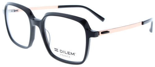 Extravagante Kunststoff - Brillenfassung FAC121 von DILEM France in Schwarz