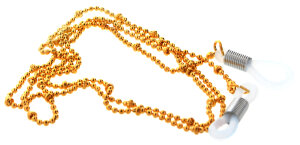 Perlen - Brillenkette in Gold mit praktischer...