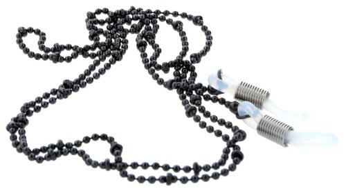 Perlen - Brillenkette in Gun mit praktischer Silikonschlaufe und Stopper