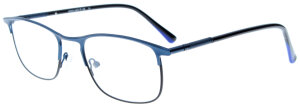 Dunkelblaue Metall-Komplettbrille ALI für Herren mit Federscharnier und individueller Sehstärke