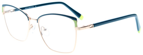 Grüne Damen-Komplettbrille USCHI in stylischer Cateye-Form mit individueller Sehstärke