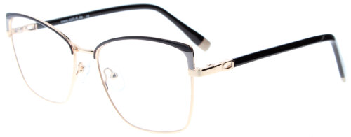 Schwarze Damen-Komplettbrille USCHI in stylischer Cateye-Form mit individueller Sehstärke