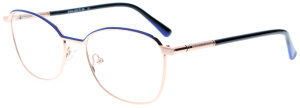 Stilvolle Damen - Bifokalbrille ILSE in Blau mit farbl. Highlights und individueller Sehstärke