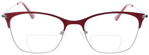 Silberne Bifokalbrille SABINE aus hochwertigem Metall mit individueller Sehstärke