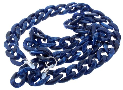 Cell - Brillenkette im marmorierten Design aus Kunststoff in Blau