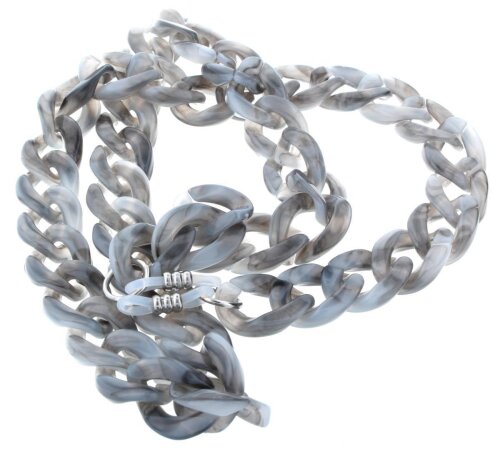 Cell - Brillenkette im marmorierten Design aus Kunststoff in Grau