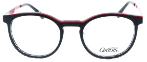 Damen - Brillenfassung von Oxibis AL4 C4 in Schwarz - Rot aus Kunststoff