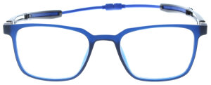 Praktische Kunststoff - Lesebrille COSMO in Blau mit ausziehbaren Bügelenden