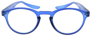 Blaue Fertiglesebrille mit HANGOVER-Bügeln und...