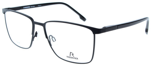 Leichte Brillenfassung von Rodenstock R7146 A mit Federscharnier aus Titan in Schwarz