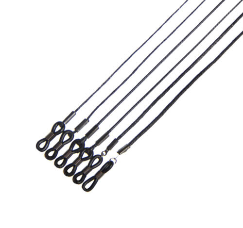 Stilvoll und Praktisch: Brillenband aus Gewachstem Material in Schwarz Dicke 2mm