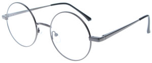 Dunkelgraue Komplettbrille BAILEY wahlweise mit Sonnen-Clip, Federscharnier und individueller Sehstärke