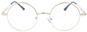 Goldene Komplettbrille BAILEY wahlweise mit Sonnen-Clip, Federscharnier und individueller Sehstärke