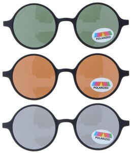 Silberne Komplettbrille BAILEY wahlweise mit Sonnen-Clip, Federscharnier und individueller Sehstärke