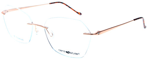 Hübsche Bohrbrillenfassung F0453 für Damen aus Titan in Rosegold