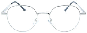 Silberne Komplettbrille TERRY wahlweise mit Sonnen-Clip,...