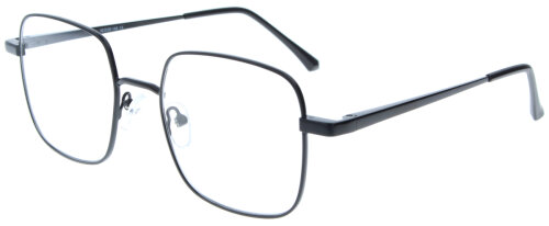 Schwarze Komplettbrille SPENCER wahlweise mit Sonnen-Clip, Federscharnier und individueller Sehstärke