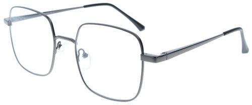 Graue Komplettbrille SPENCER wahlweise mit Sonnen-Clip, Federscharnier und individueller Sehstärke