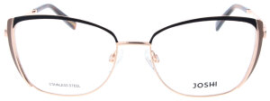 Brillenfassung JOSHI 8107 C2 aus Edelstahl in Schwarz/Rosé mit Federscharnier