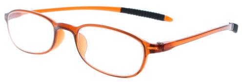 Klassische Kunststofflesebrille Bert im dezenten Design in braun mit verschiedenen Stärken