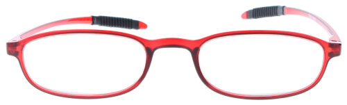Klassische Kunststofflesebrille Bert im dezenten Design in rot mit verschiedenen Stärken