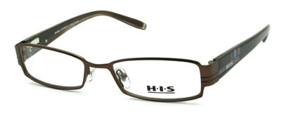 Moderne Brillenfassung HIS 591 - 002 in Braun mit Federscharnier