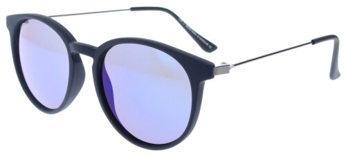 Montana Eyewear Kunststoff - Sonnenbrille MS33A in Dunkelblau mit Blau verspiegelten Gläsern