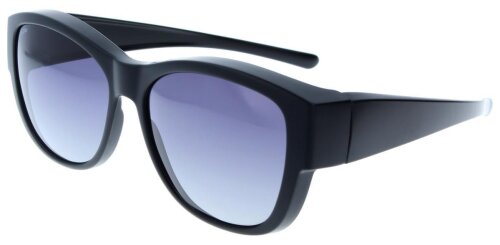 Stylische OFAR Überbrille / Sonnenbrille in Schwarz mit Etui in Leinenoptik