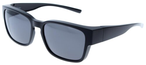 Moderne OFAR Überbrille / Sonnenbrille in Schwarz inklusive Etui in Leinenoptik