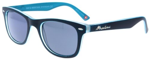 Montana Eyewear - polarisierende Sonnenbrille M42C in Schwarz - Blau aus hochwertigen Kunststoff